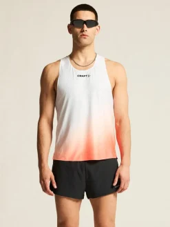 Men's Race Day Singlet - WHITE/MULTI