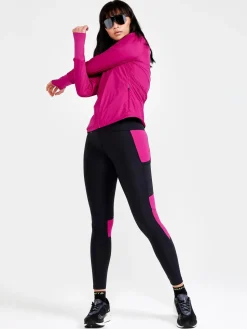 WOMEN'S ADV ESSENCE TRAINING TIGHTS 2 - BLACK-ROXO