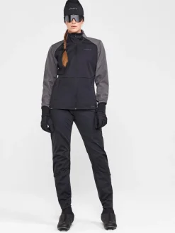 WOMENS CORE XC SKI TRAINING FZ PANTS - Black