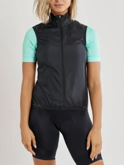 WOMEN'S ESSENCE LIGHT WIND CYCLING VEST - Black