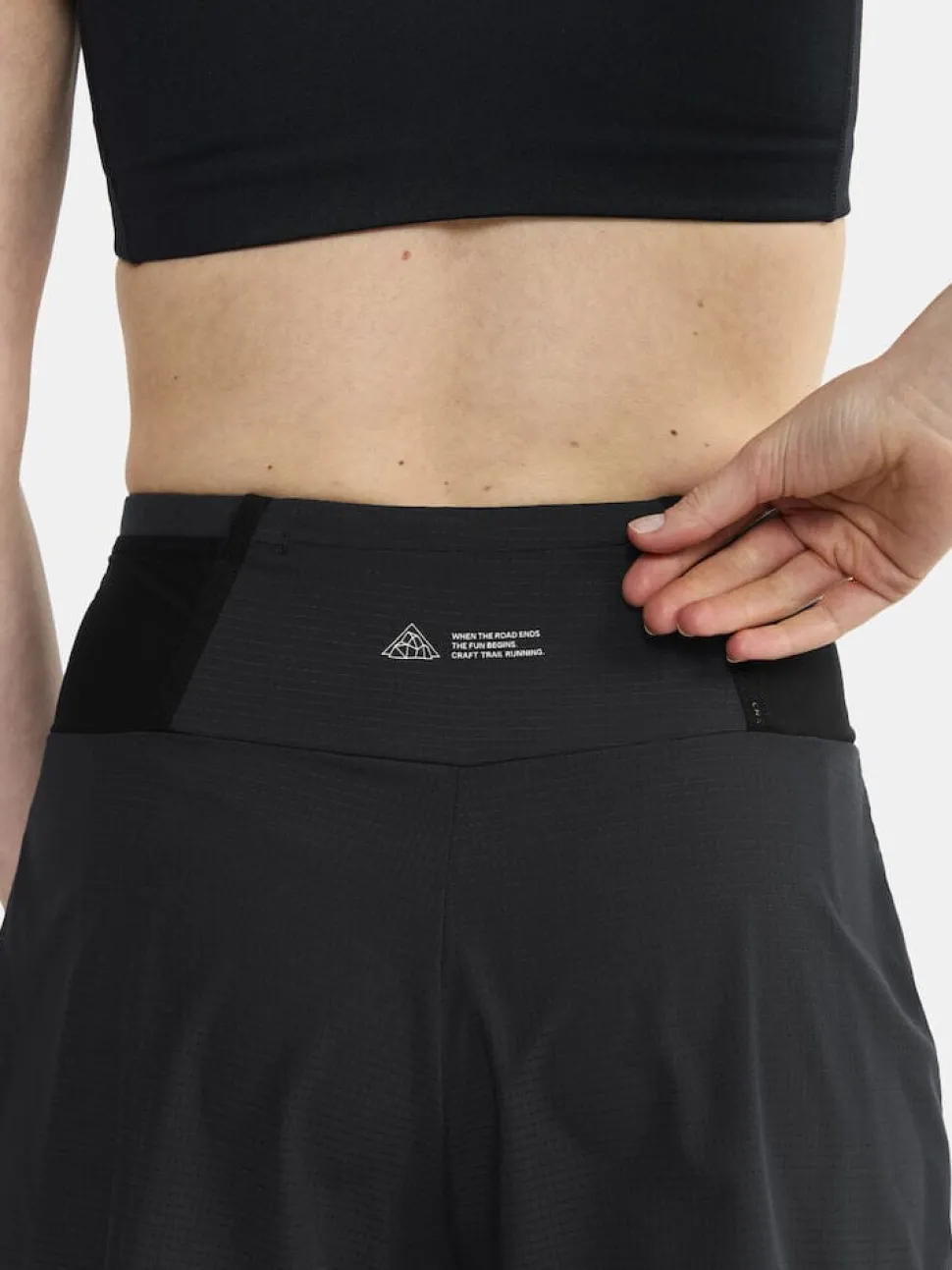 Women's Pro Trail Running Shorts - Black