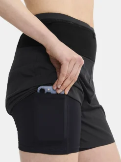 Women's Pro Trail Running Shorts - Black